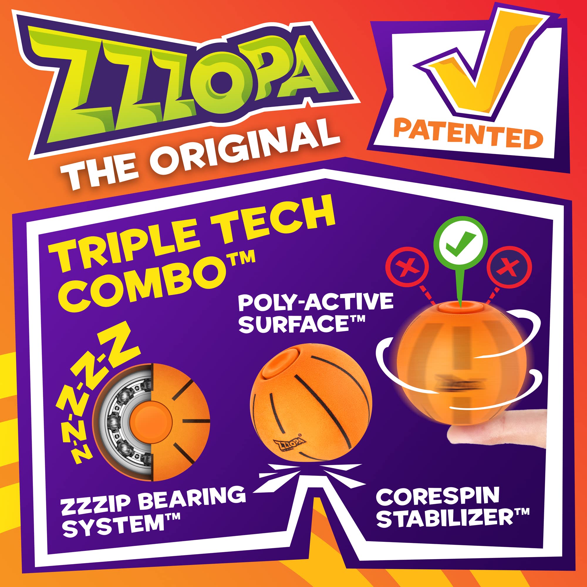 Foto 5 pulgar | Pelota Fidget Stress Original P.m.i. Zzzopa Slamdunk De 6 Cm - Venta Internacional.