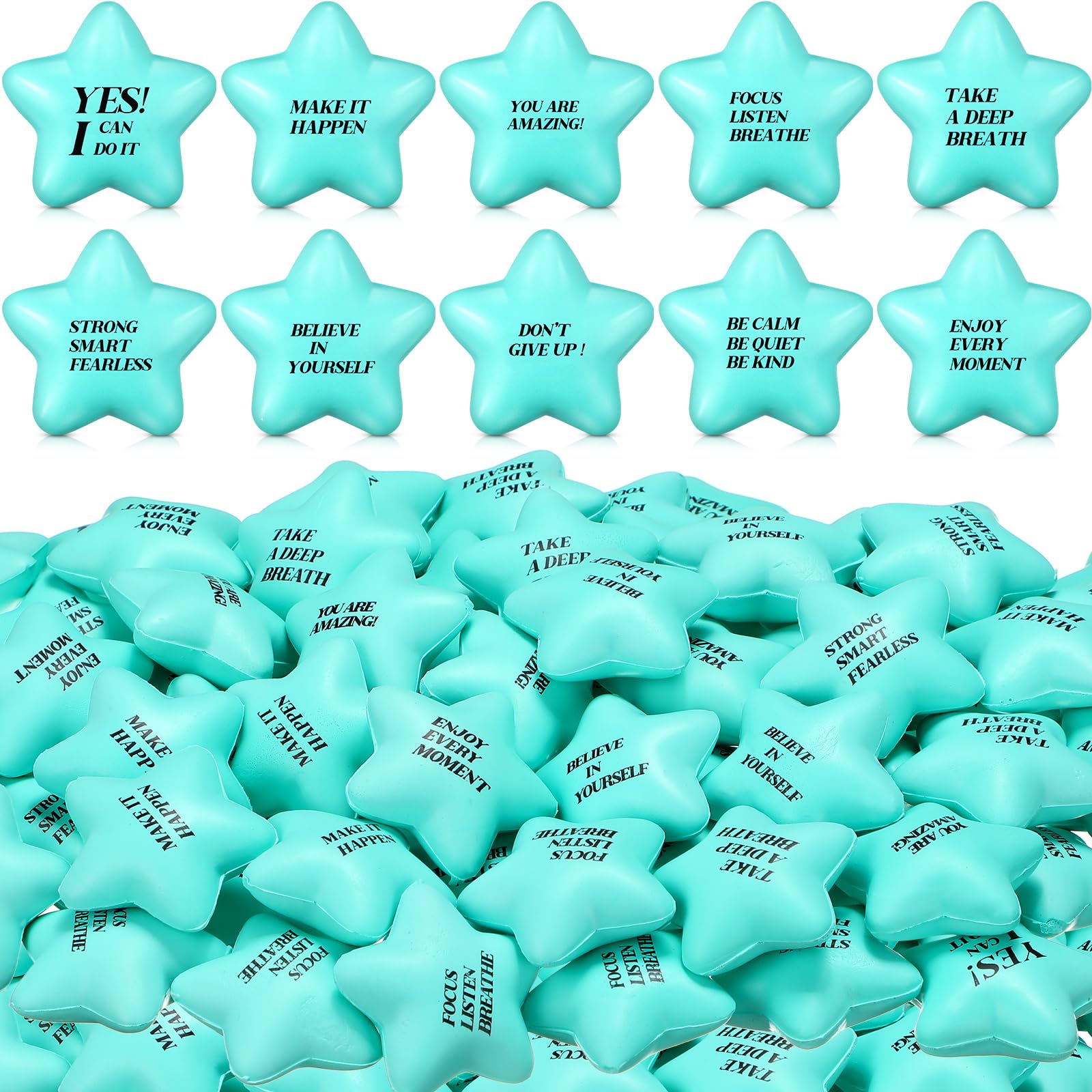 Foto 2 pulgar | Stress Balls Sotiff Star, Paquete De 100 Citas Motivacionales, Color Azul - Venta Internacional.