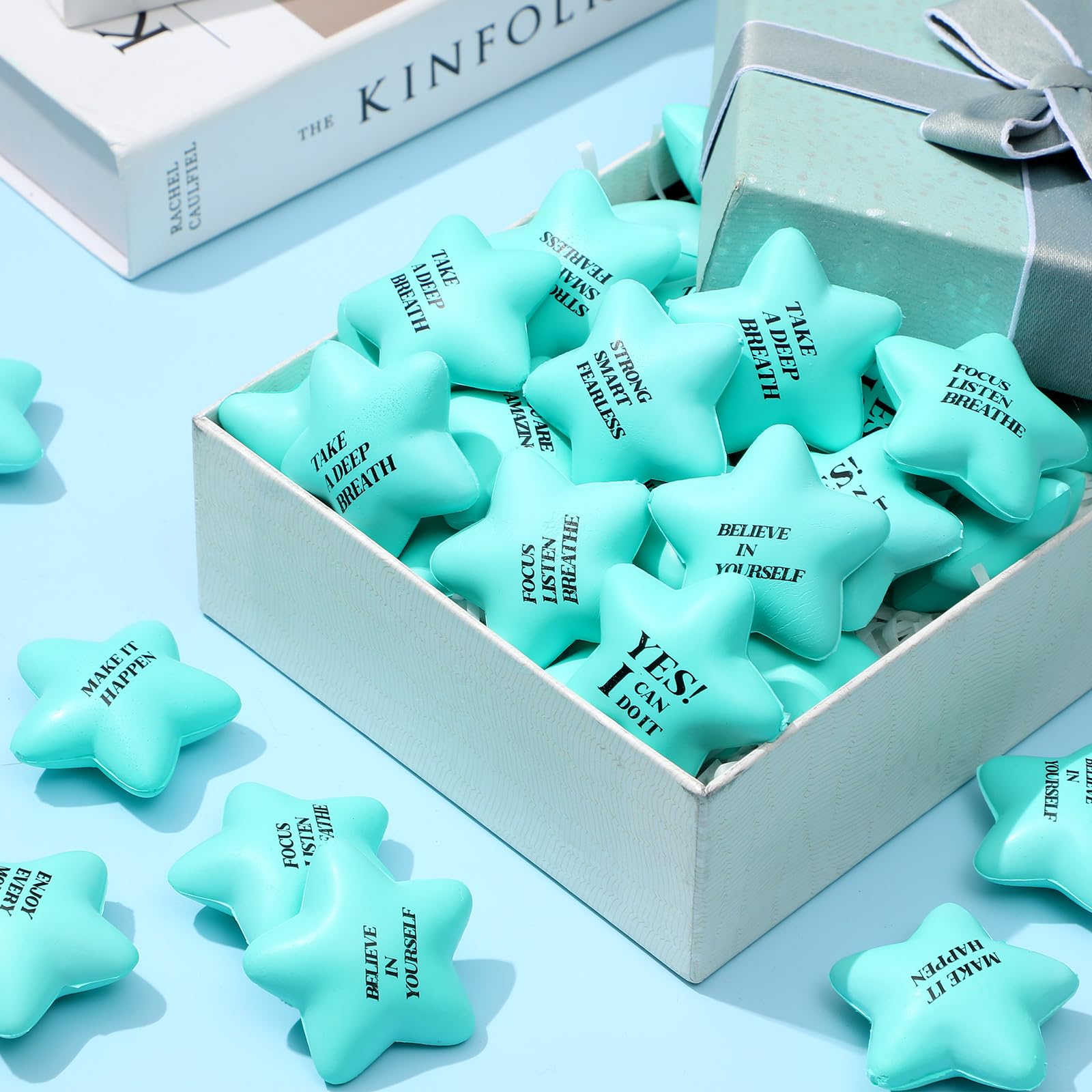 Foto 4 | Stress Balls Sotiff Star, Paquete De 100 Citas Motivacionales, Color Azul - Venta Internacional.