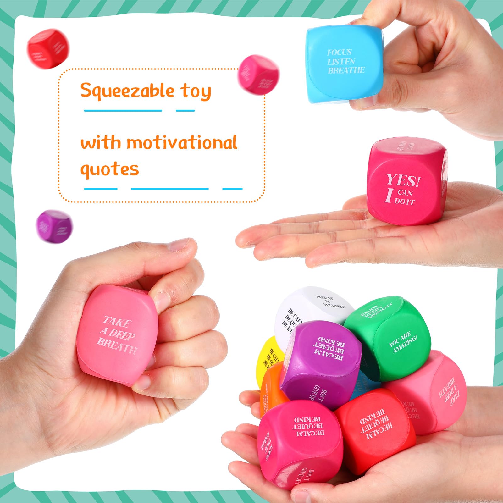 Foto 3 pulgar | Bola Antiestrés Motivational Cubes Jerify, 60 Unidades, Para Niños - Venta Internacional.