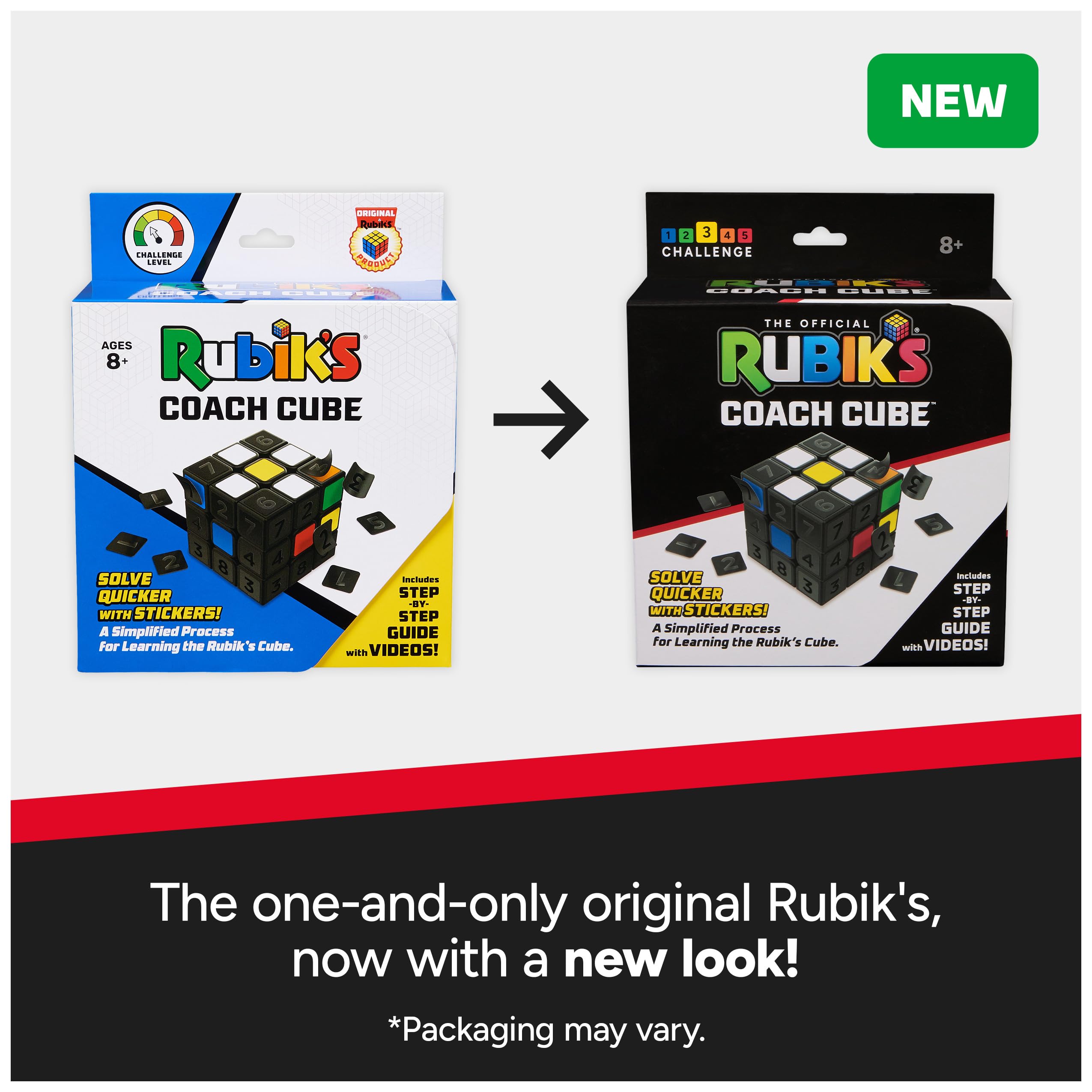 Foto 6 pulgar | Fidget Cube Rubik's Cube Coach Cube Con Pegatinas Y Guía - Venta Internacional.