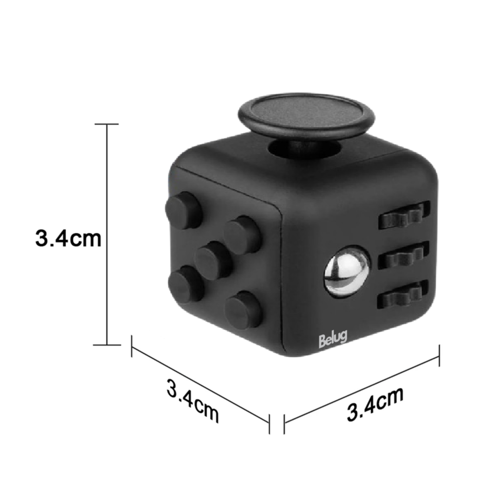 Foto 4 pulgar | 6en1 Cubo Anti Estrés, Fidget Cube  Belug Negro