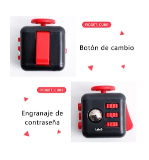 Foto 3 | Juguete Antiestres Cubo 2pz Negro Rojo Naranja