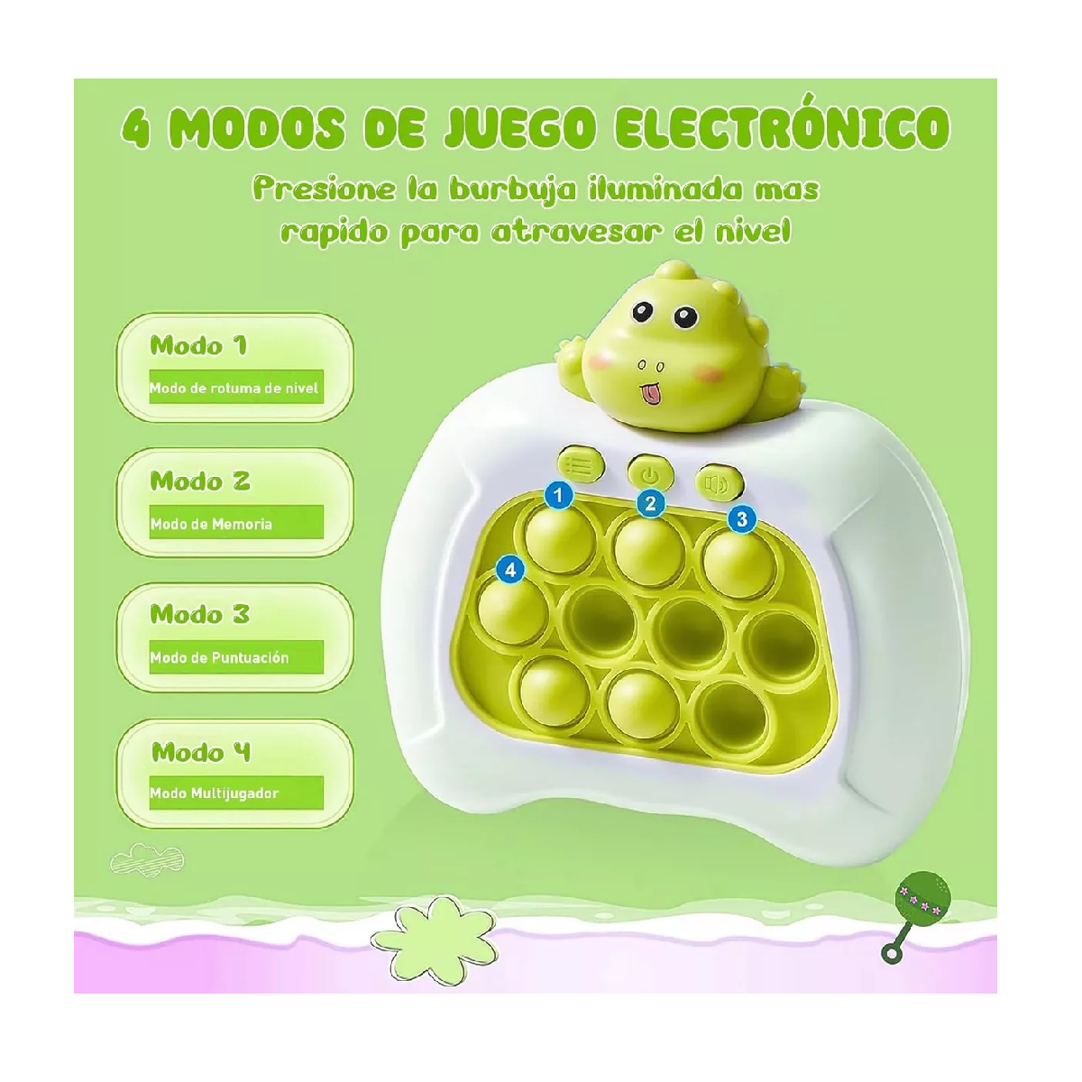 Foto 3 pulgar | Juguete Quick Push Fidget Spinner Antiestres Verde