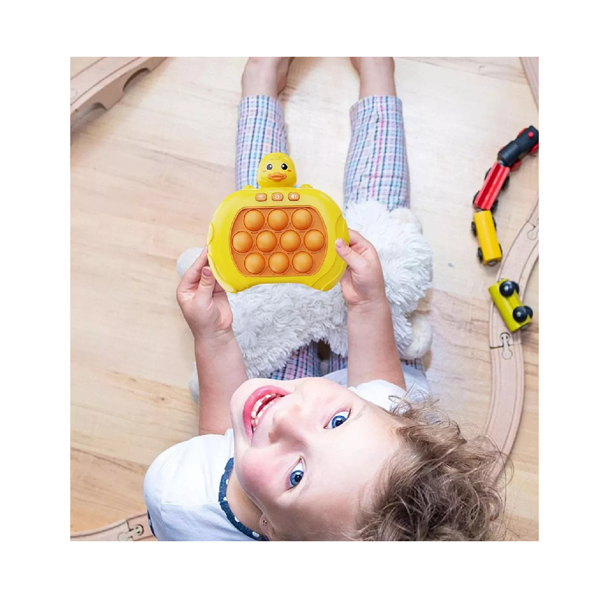 Foto 4 pulgar | Juguete Quick Push Fidget Spinner Juguetes Antiestres Amarillo Pato