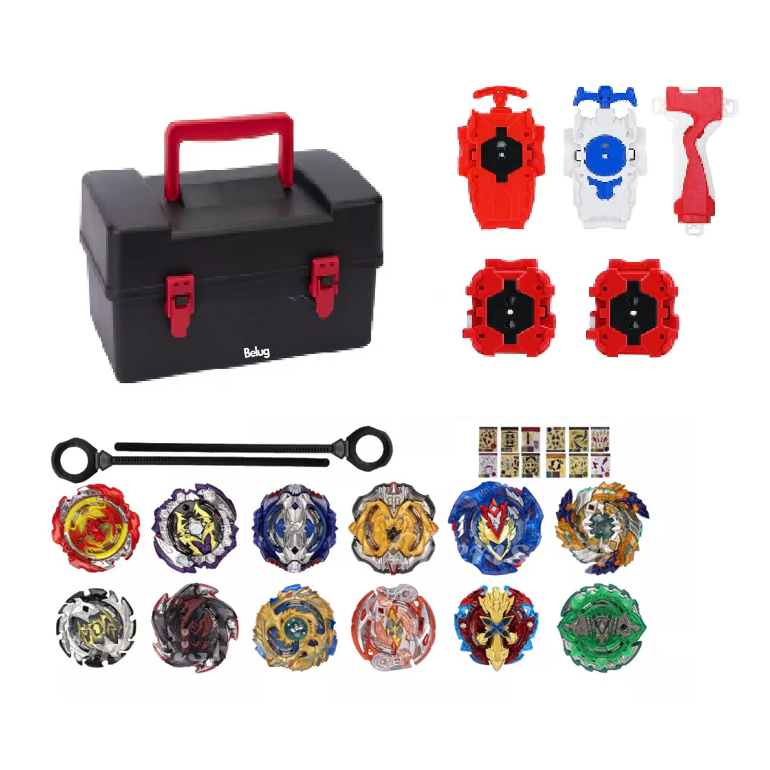 Foto 3 pulgar | 12pcs Top Beyblade Burst Bey Blade Battle Juguetes Trompos Belug, Multicolor