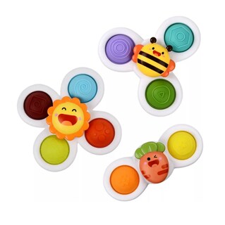 Foto 2 | 6 Piezas Ventosa Giratoria Juguetes Sensoriales Para Bebes Mezcla De Colores