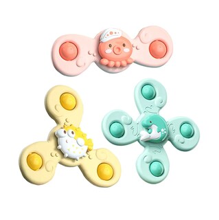 Foto 3 | 6 Piezas Ventosa Giratoria Juguetes Sensoriales Para Bebes Mezcla De Colores