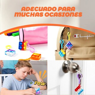 Foto 4 | 48 Pcs De Niños Pop Push Lab.g It Llavero Juguete Antiestrés Circulo Multicolor