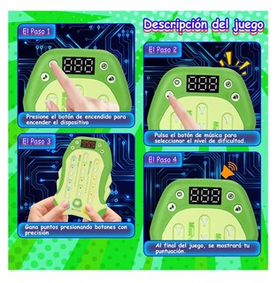 Foto 3 | Juegos Antiestres Máquina Juego Ritmo De Musica Electrónica Verde