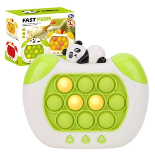 Foto 1 | Juego Pop It Electronico Antiestrés Quick Push Consola Oso Panda, Verde Blanco