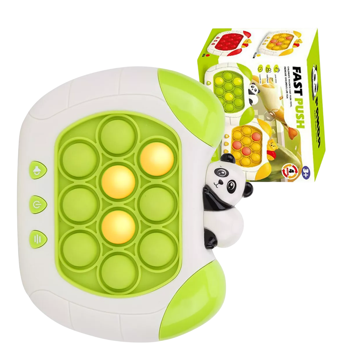 Foto 3 pulgar | Juego Pop It Electronico Antiestrés Quick Push Consola Oso Panda, Verde Blanco