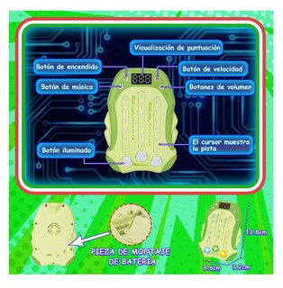 Foto 4 | Juegos Antiestres Máquina Juego Ritmo De Musica Electrónica Verde
