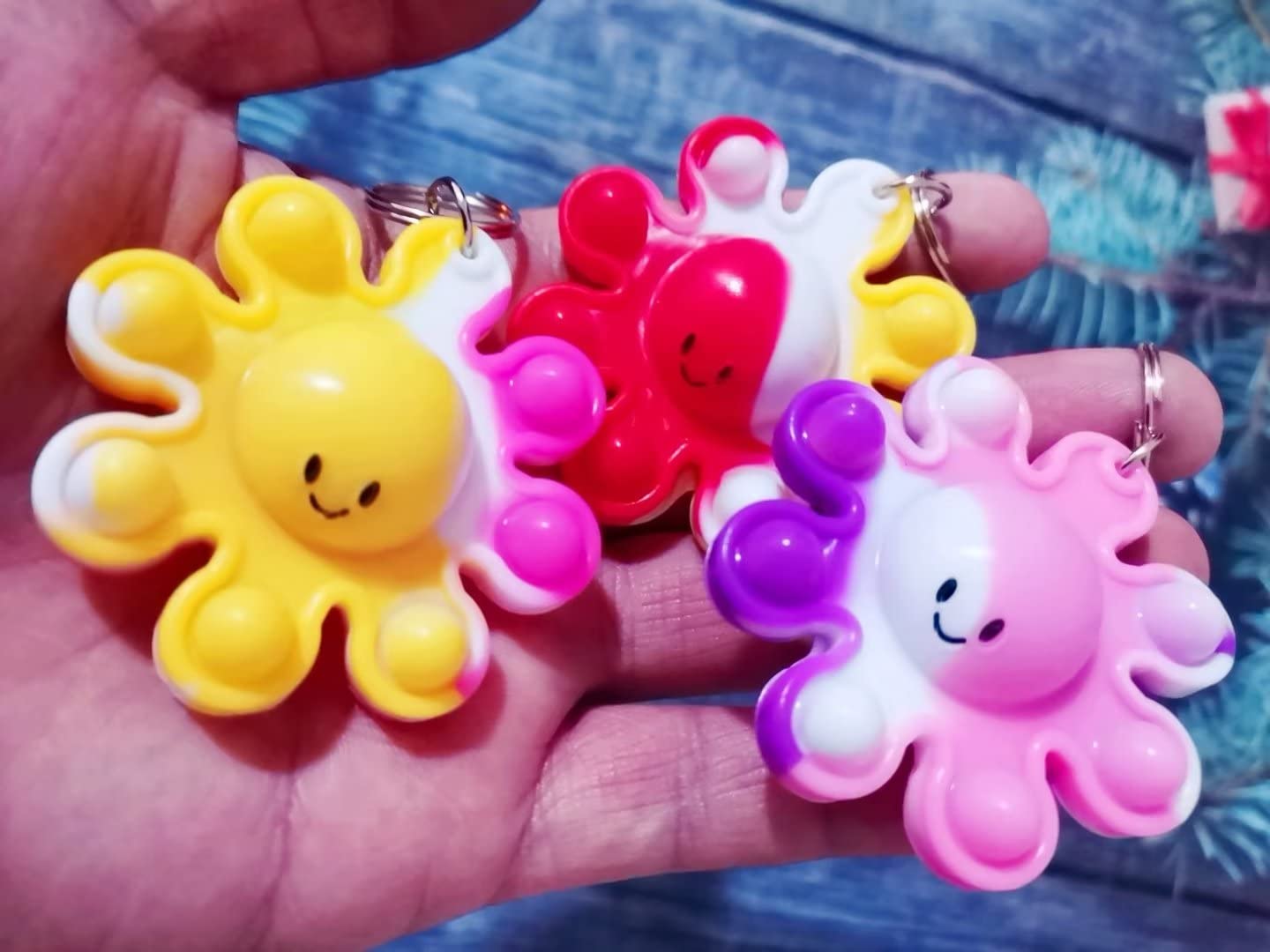 Foto 3 pulgar | Llavero Octopus Mochila Roaqua Mini Pop Fidget, 30 Paquetes - Venta Internacional.