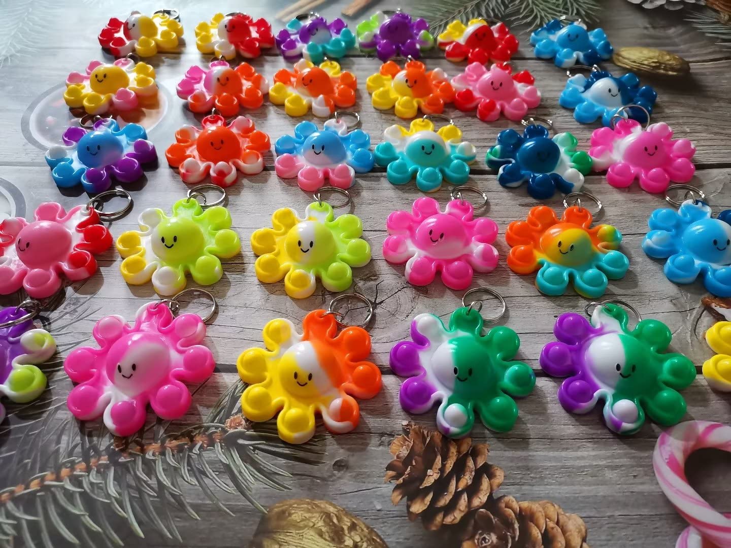 Foto 6 pulgar | Llavero Octopus Mochila Roaqua Mini Pop Fidget, 30 Paquetes - Venta Internacional.