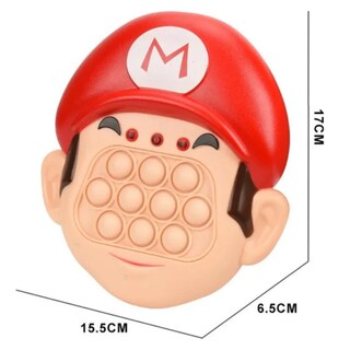 Foto 7 | Pop It Electronico Push Burbuja Antiestrés Super Mario Bros Color Rojo