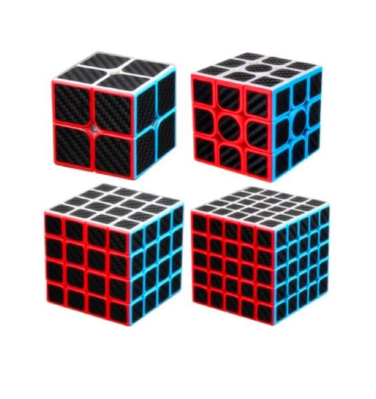 Foto 1 | Cubo Rubik 2x2 3x3 4x4 5x5 Belug Multicolor Fibra de Carbono Profesional 4 Piezas