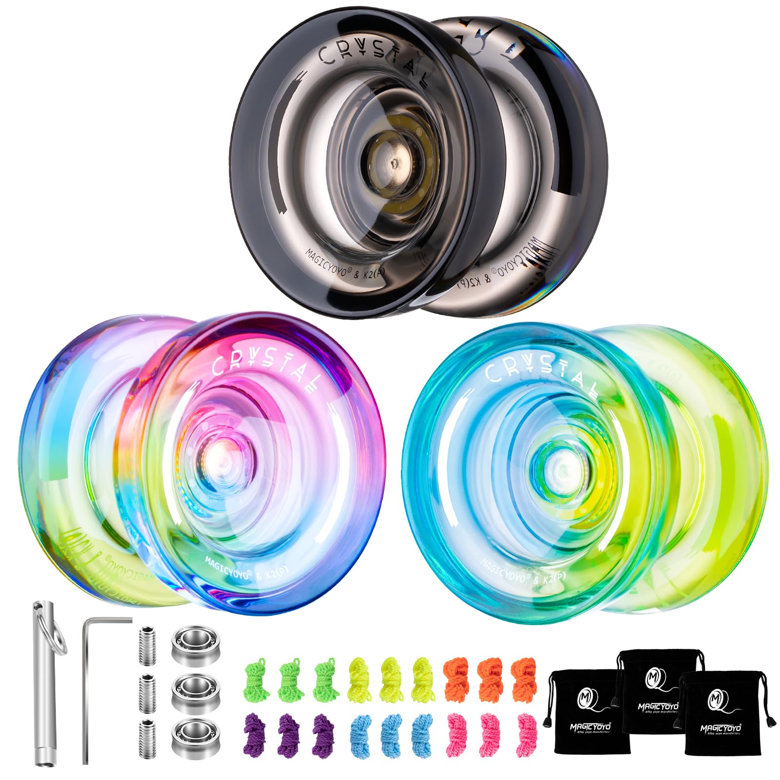 Foto 1 | Paquete De 3 Unidades De Cristal Yoyo Magicyoyo K2 Para Niños Con Accesorios - Venta Internacional.