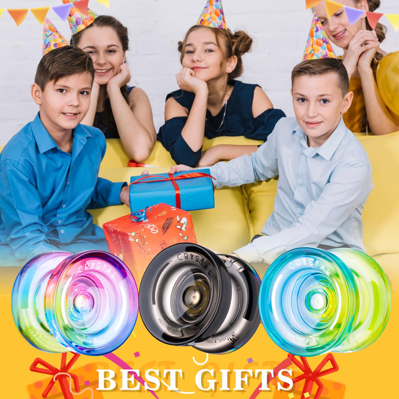 Foto 3 pulgar | Paquete De 3 Unidades De Cristal Yoyo Magicyoyo K2 Para Niños Con Accesorios - Venta Internacional.