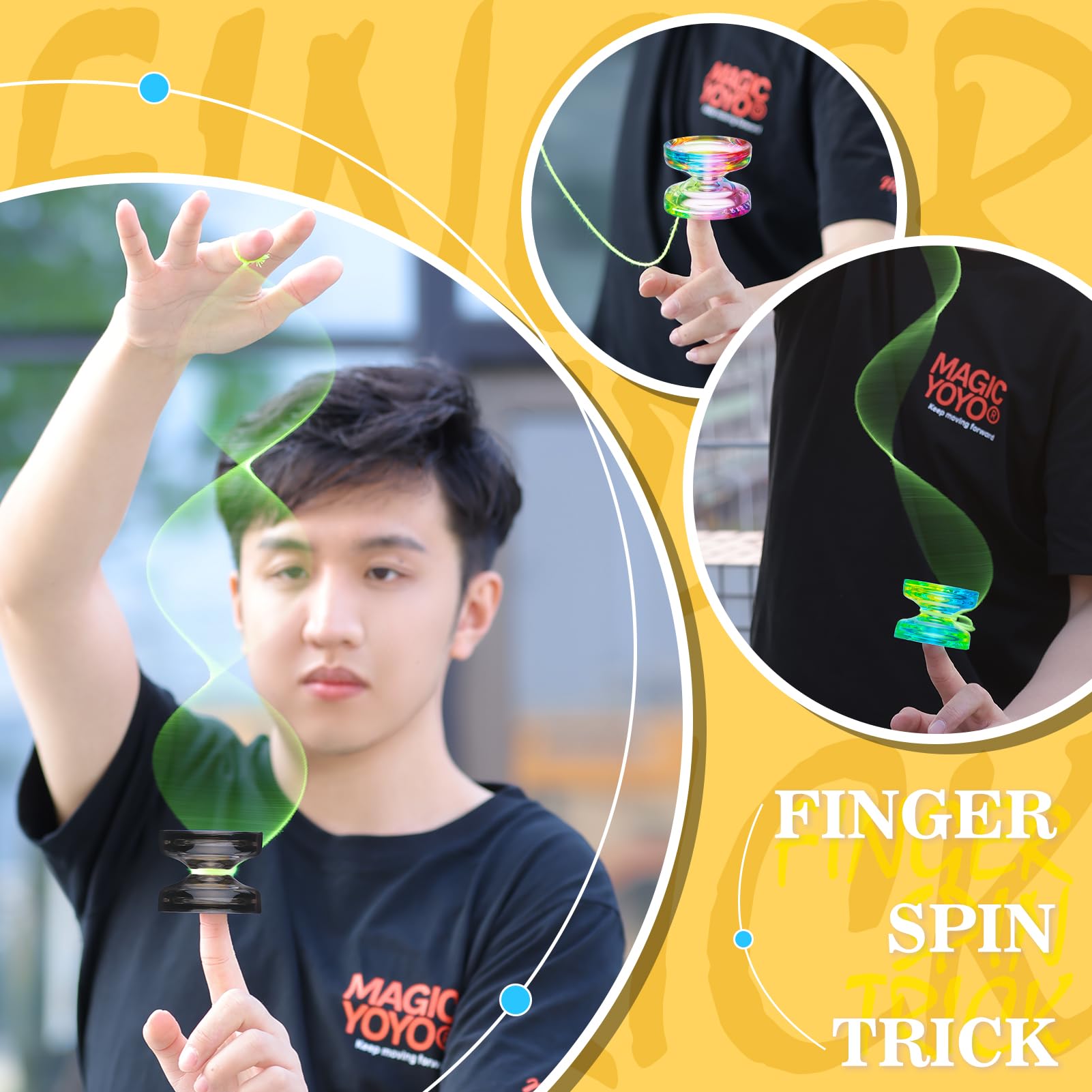 Foto 5 pulgar | Paquete De 3 Unidades De Cristal Yoyo Magicyoyo K2 Para Niños Con Accesorios - Venta Internacional.
