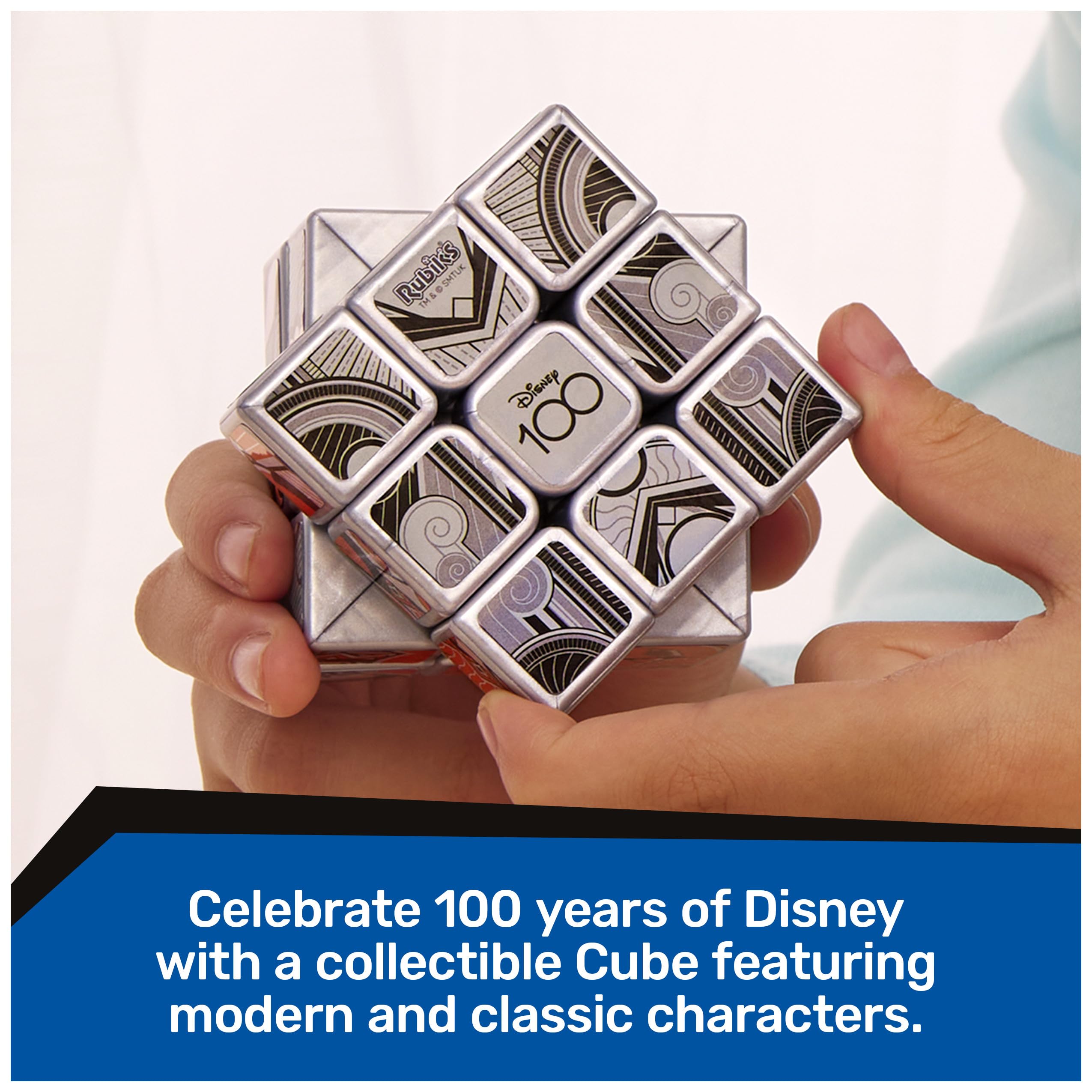 Foto 4 pulgar | Cubo De Rubik, 100 Aniversario De Disney, Platino Metálico, 3 X 3 - Venta Internacional.