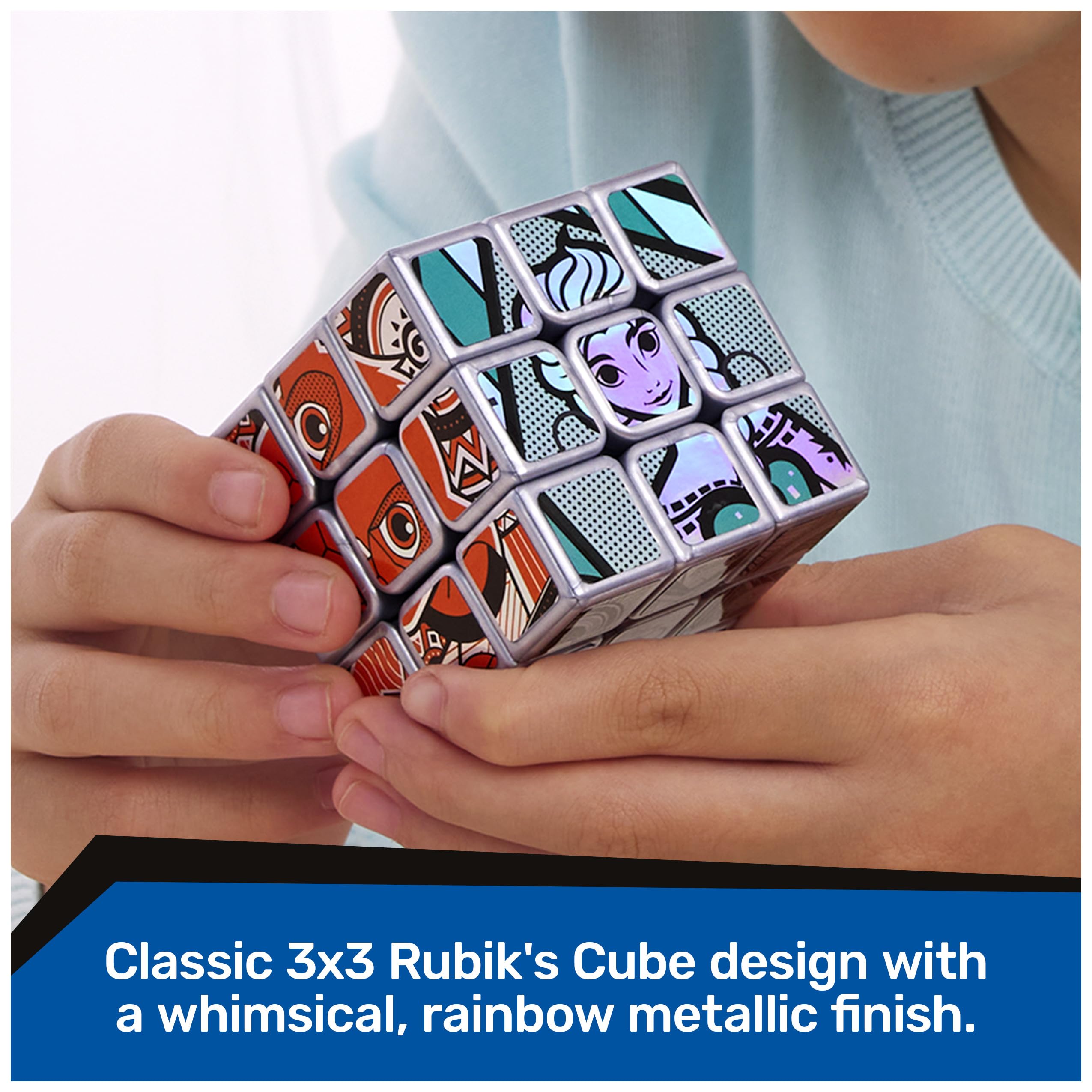 Foto 5 pulgar | Cubo De Rubik, 100 Aniversario De Disney, Platino Metálico, 3 X 3 - Venta Internacional.