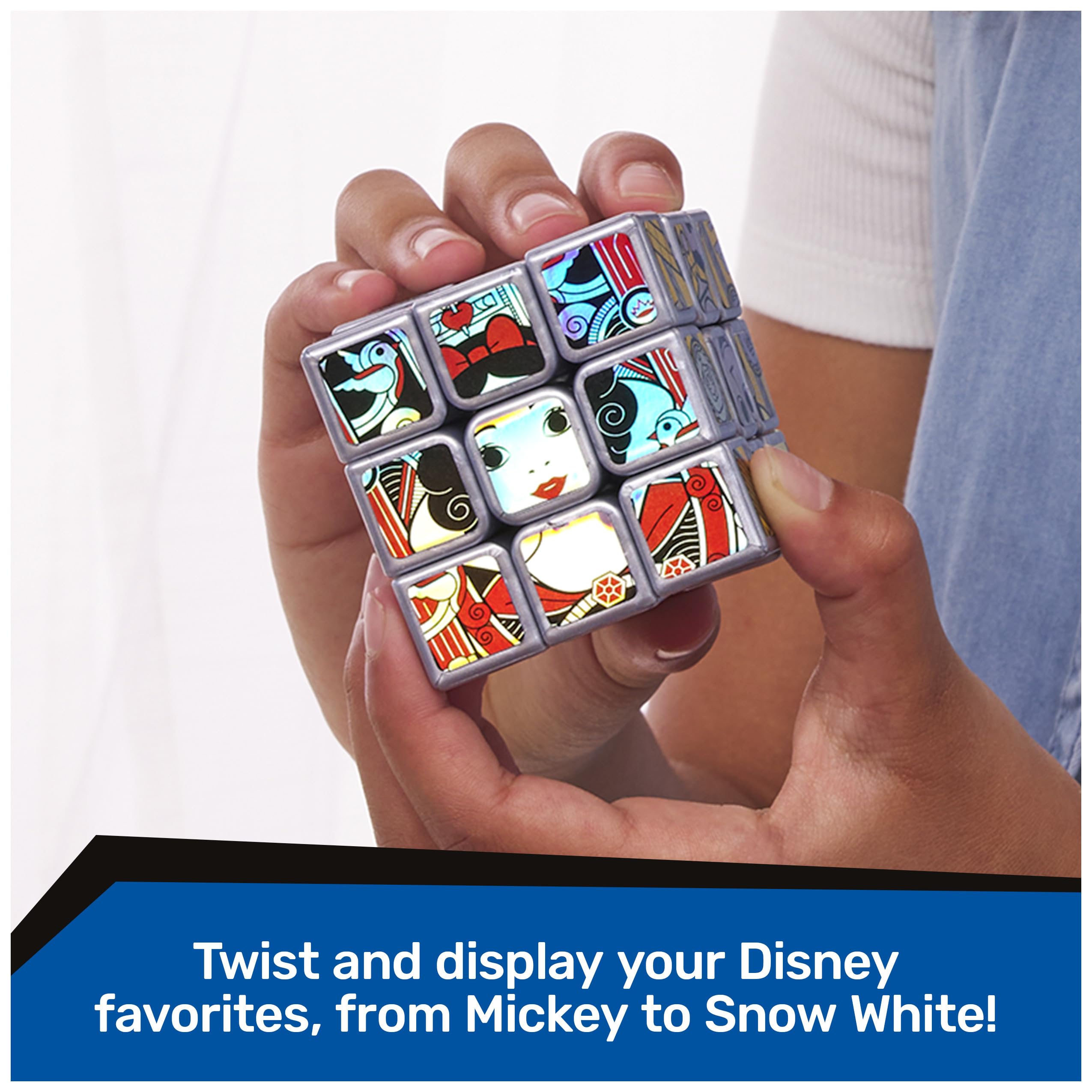 Foto 6 pulgar | Cubo De Rubik, 100 Aniversario De Disney, Platino Metálico, 3 X 3 - Venta Internacional.