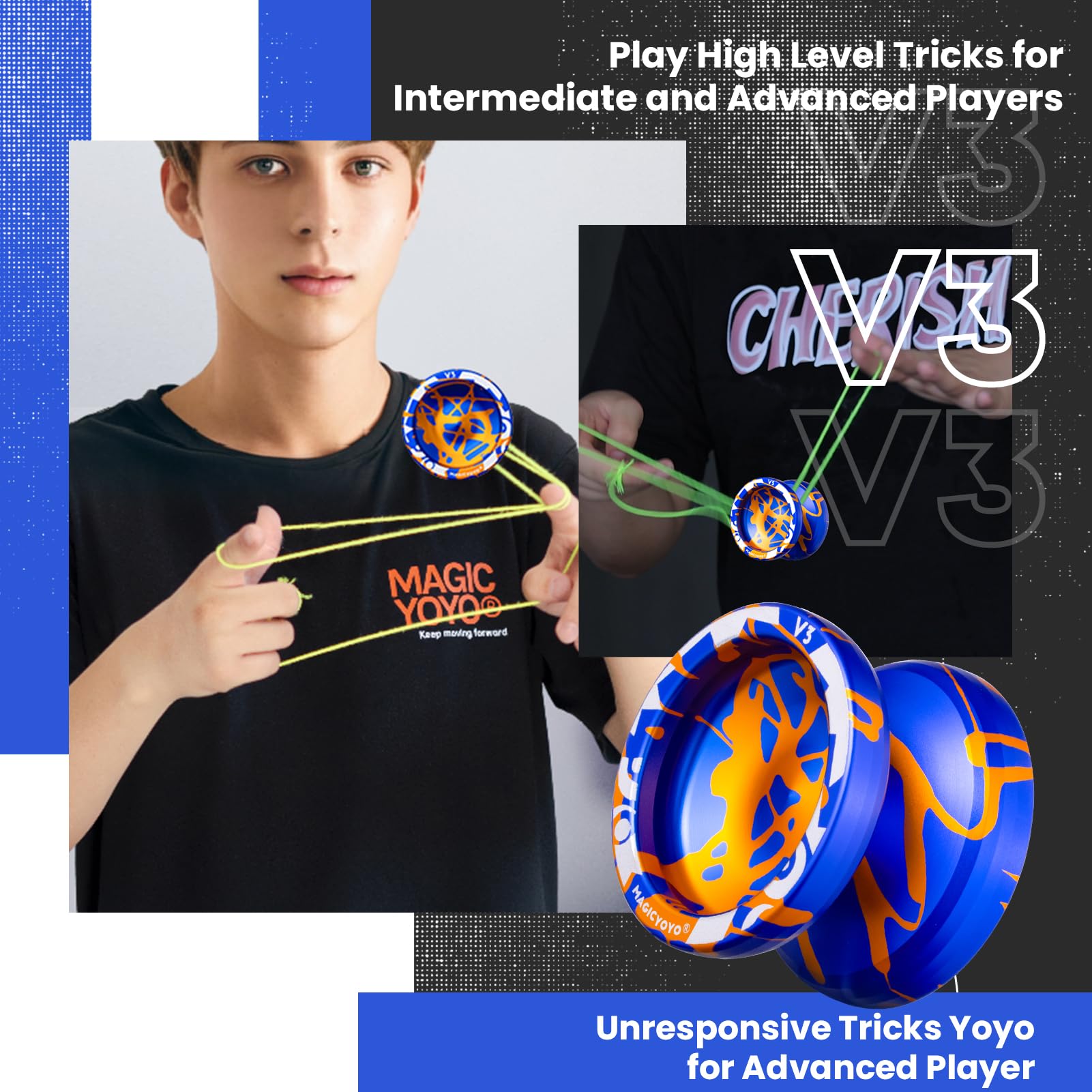 Foto 5 pulgar | Yoyo Magicyoyo V3 Responsive Para Niños De 8 A 12 Años Y Adultos, Color Azul - Venta Internacional.