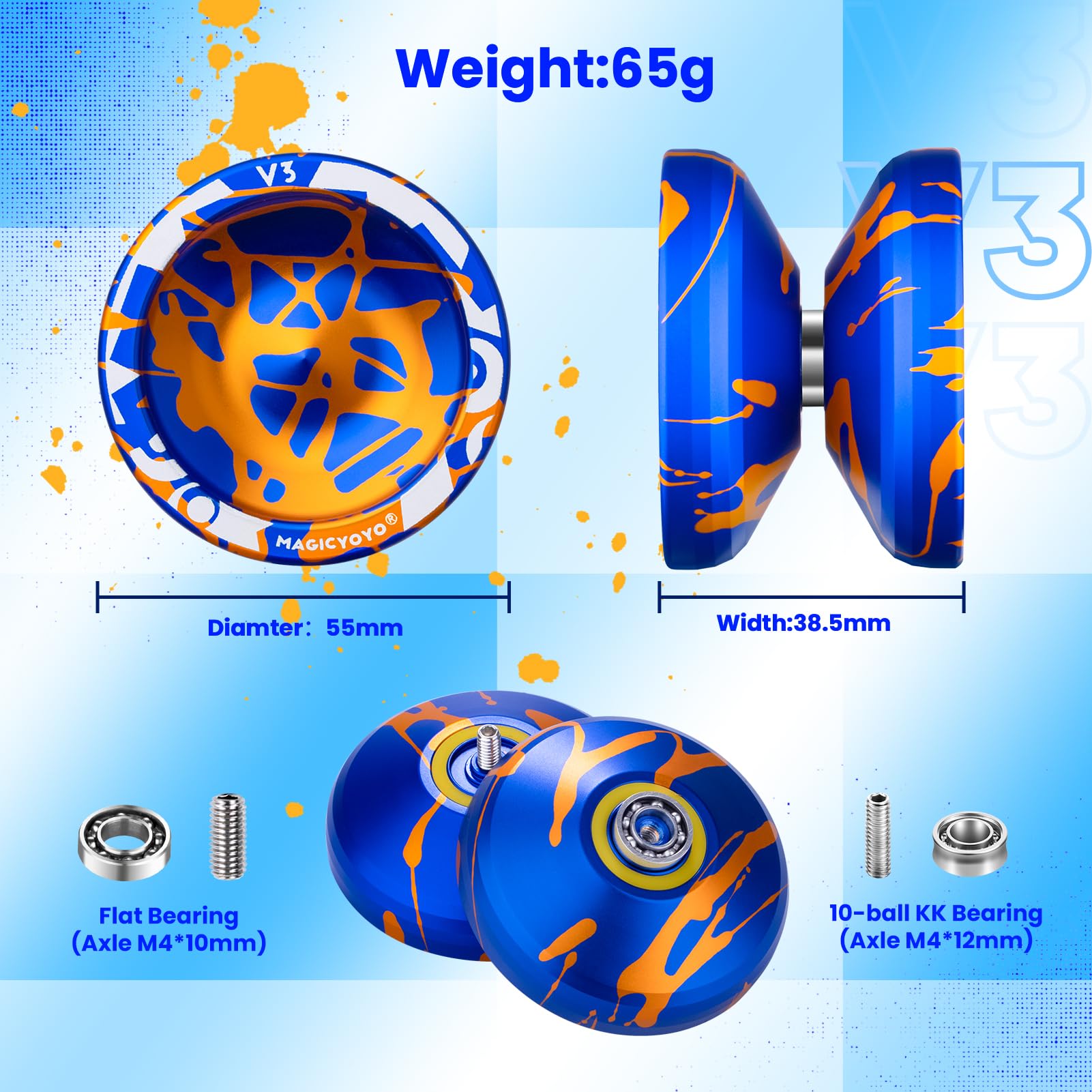 Foto 6 pulgar | Yoyo Magicyoyo V3 Responsive Para Niños De 8 A 12 Años Y Adultos, Color Azul - Venta Internacional.