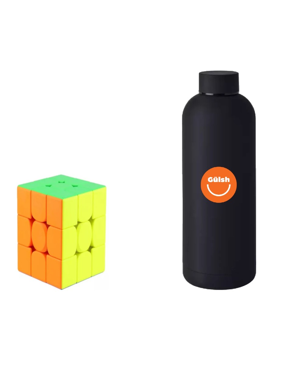 Foto 2 pulgar | Cubo Stickerless 3x3 + Termo De Agua Güish