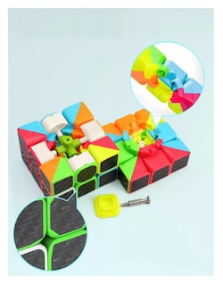 Foto 5 | Paquete 5 Cubos Cobra Belug 2x2 3x3 Megaminx Pyraminx Y Skewb