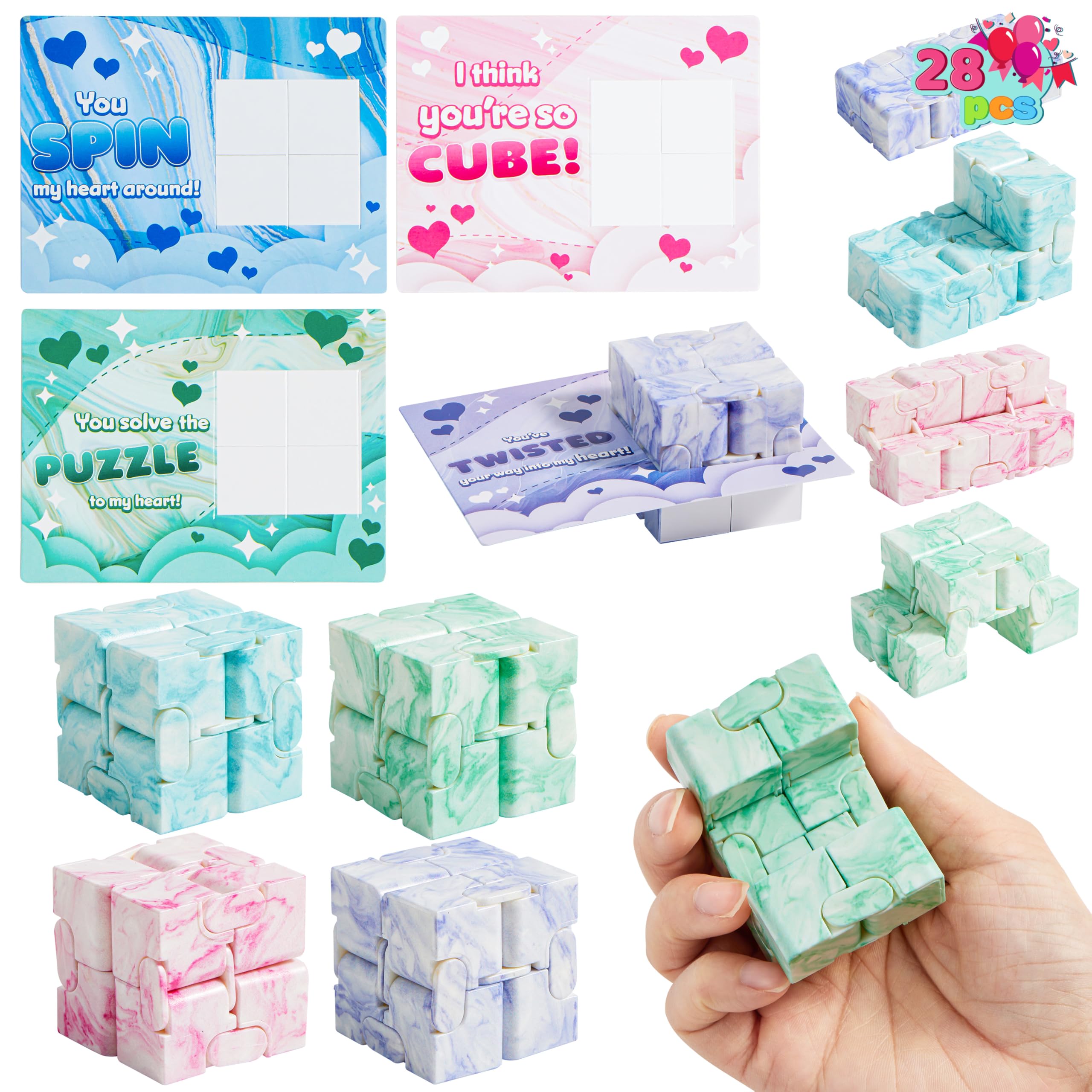 Foto 1 | Tarjetas De Regalo Joyin Valentine's Day Infinity Magic Toys 28 Piezas - Venta Internacional.