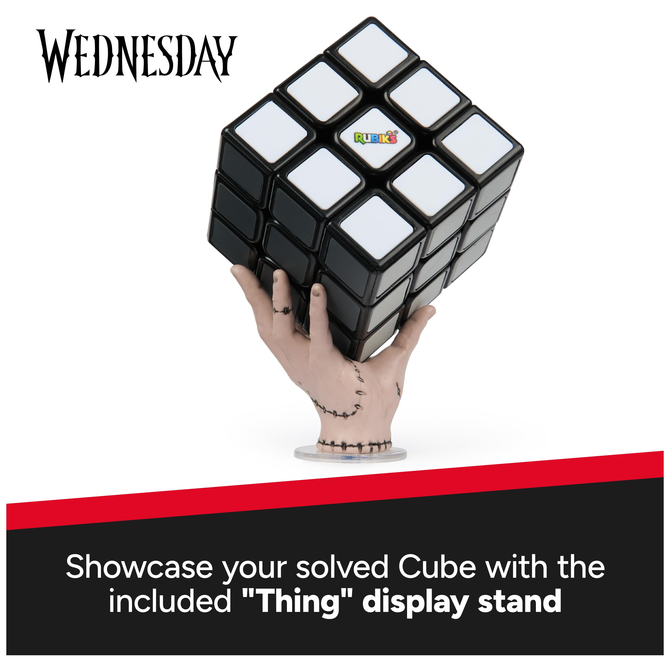 Foto 3 | Cubo De Rubik: Cubo De Miércoles En Escala De Grises De La Serie De Televisión - Venta Internacional.
