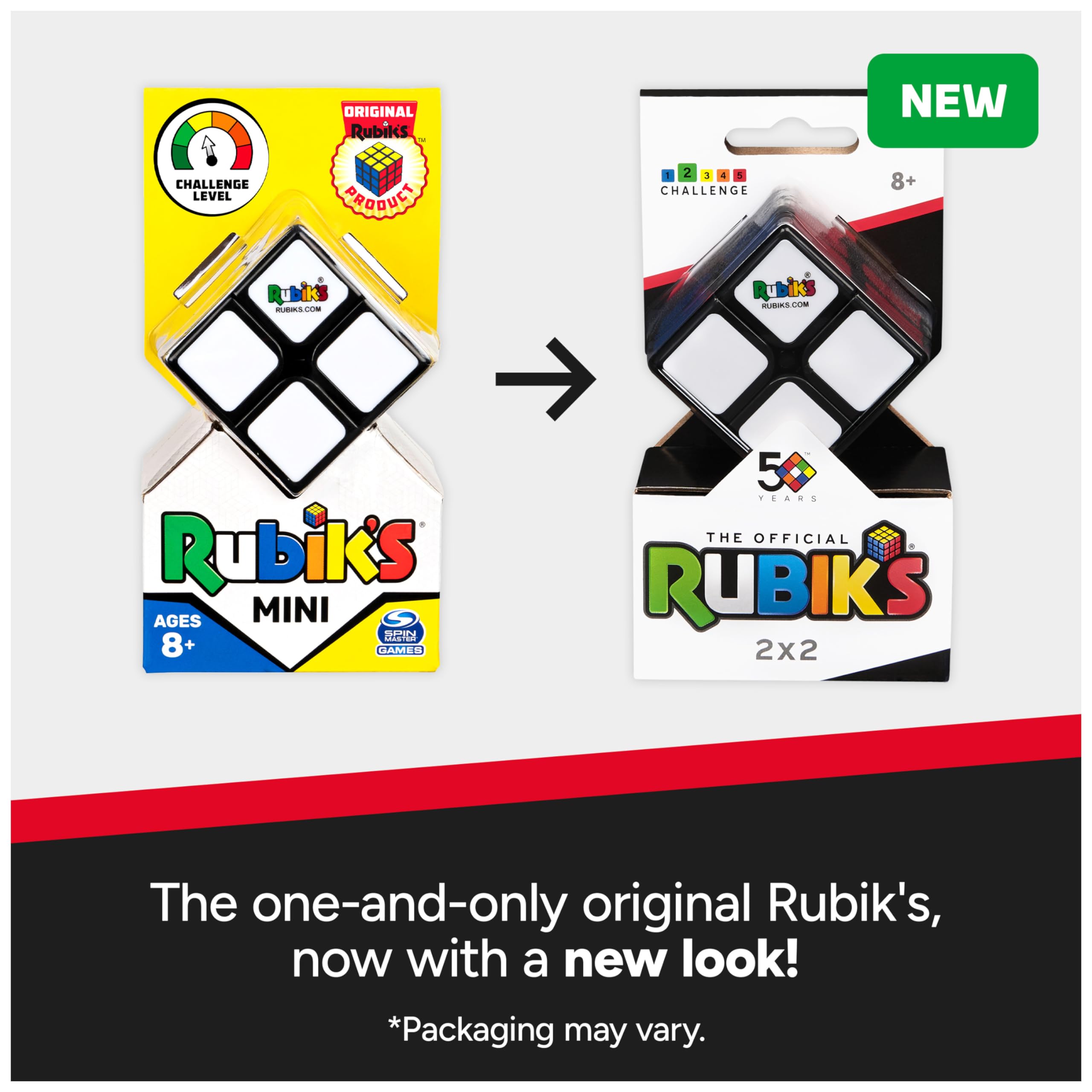 Foto 6 pulgar | Juguete De Rompecabezas Rubik's Mini 2x2 Cube Original Para Niños Y Adultos - Venta Internacional.