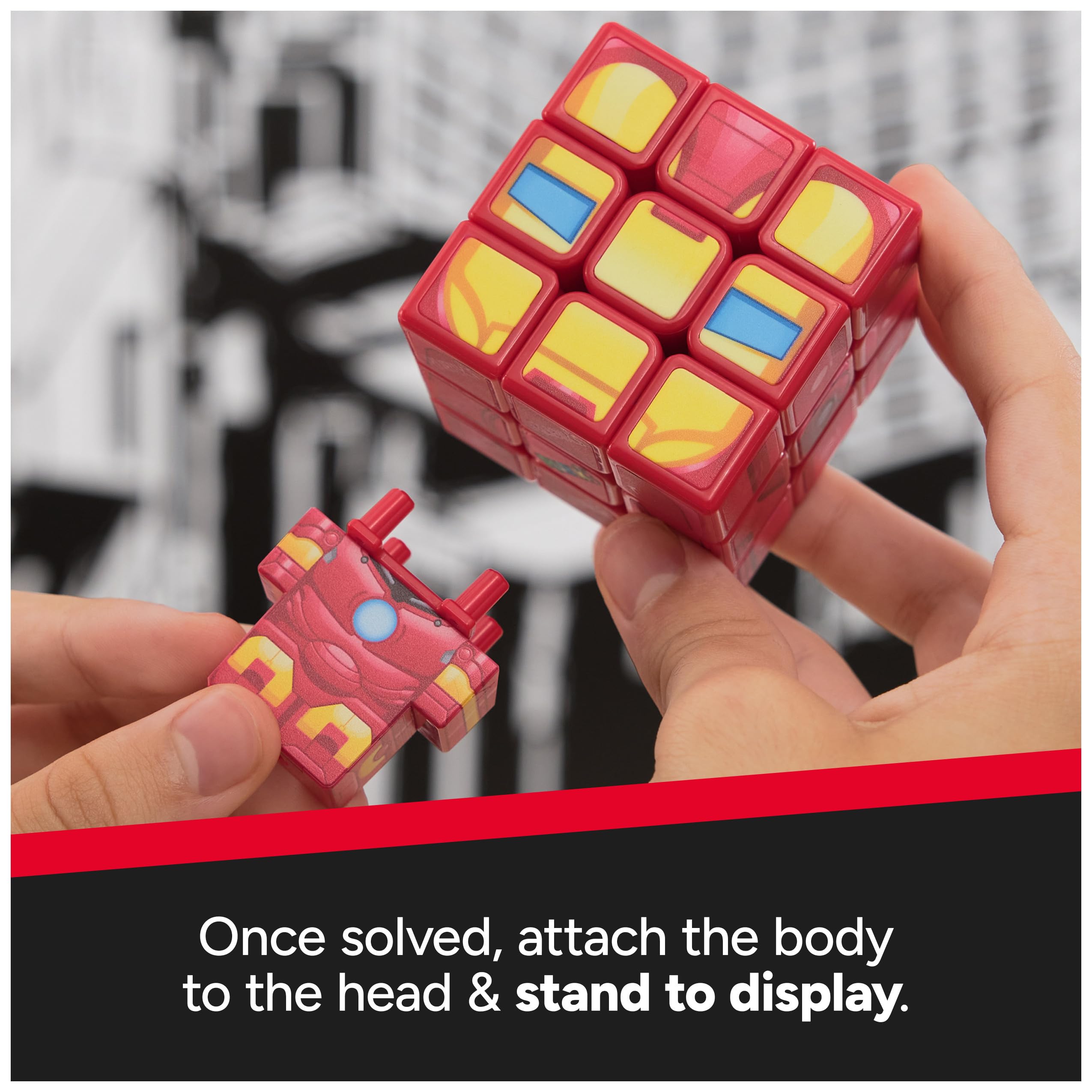 Foto 6 pulgar | Juguete Coleccionable Rubik's Cube Iron Man Cuber Para Adultos Y Niños - Venta Internacional.