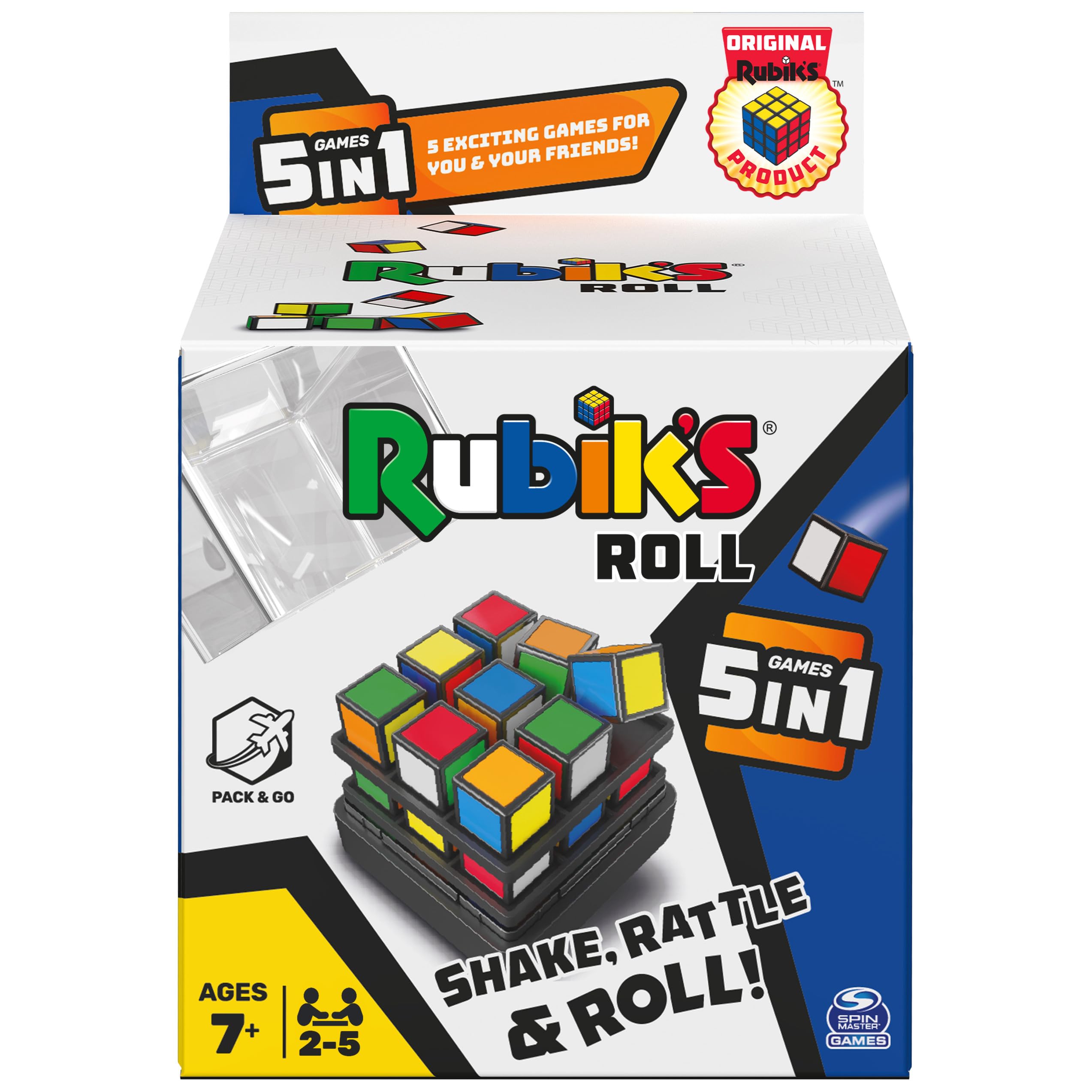 Foto 2 pulgar | Juego De Mesa Rubik's Roll 5 En 1 Juegos De Dados Tamaño Viaje - Venta Internacional.