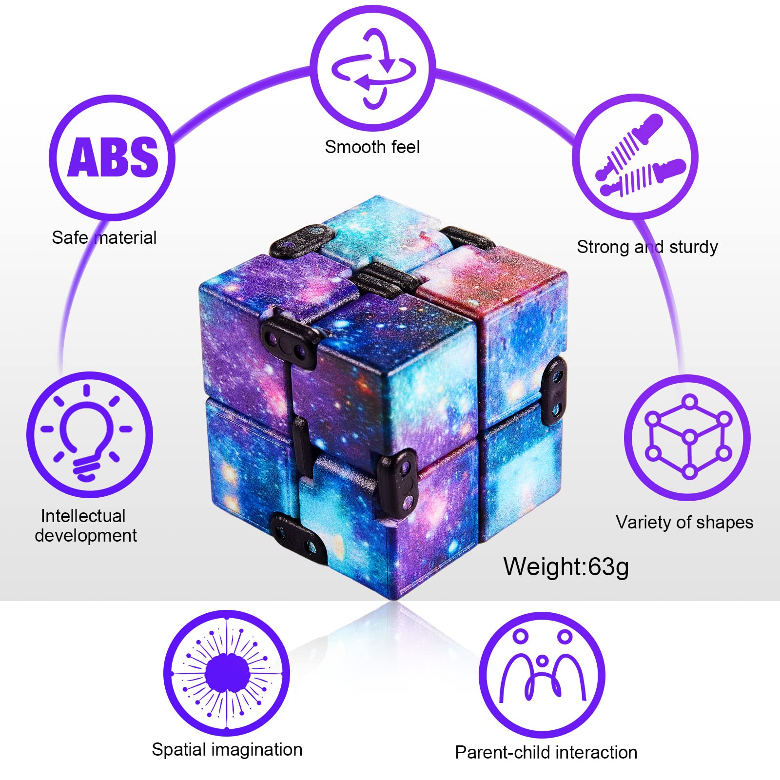 Foto 5 pulgar | Juguete Infinity Cube Skylety Para Aliviar La Ansiedad Para Adultos Y Niños - Venta Internacional.