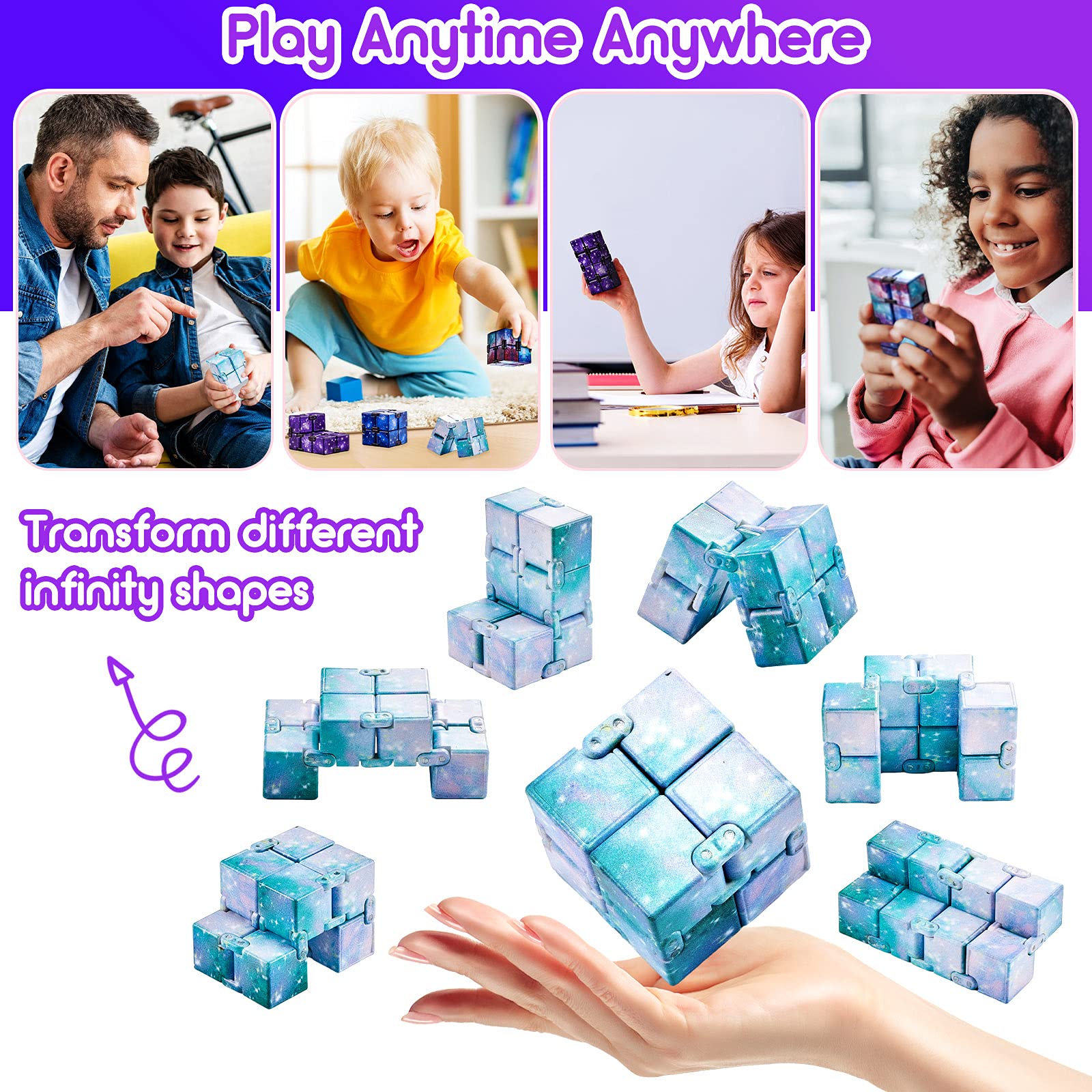 Foto 7 pulgar | Juguete Infinity Cube Skylety Para Aliviar La Ansiedad Para Adultos Y Niños - Venta Internacional.