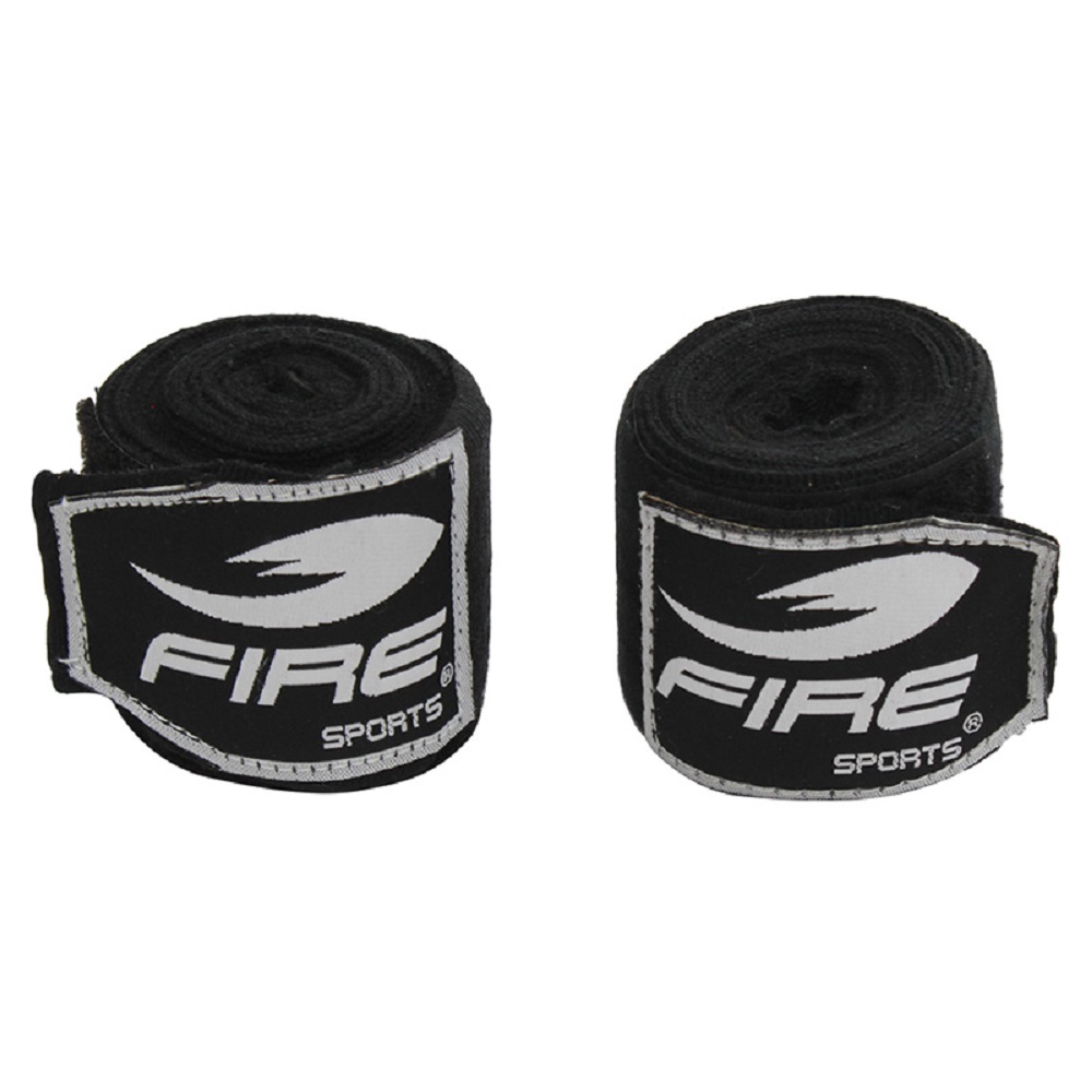 Foto 2 pulgar | Par de Vendas Profesionales Fire Sports Semi Elásticas color Negro