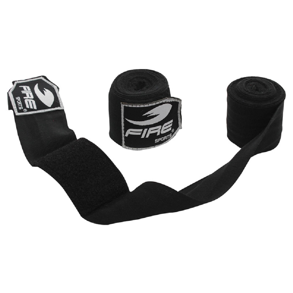 Foto 3 pulgar | Par de Vendas Profesionales Fire Sports Semi Elásticas color Negro