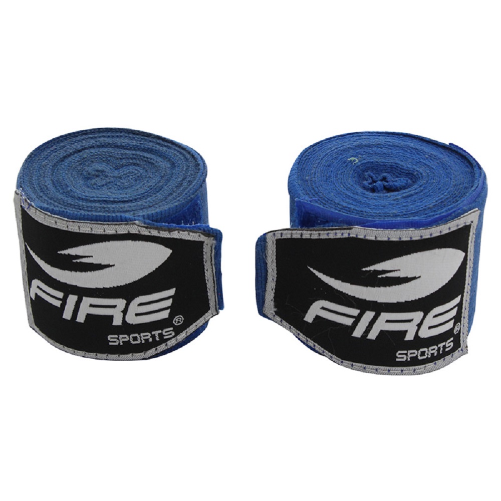 Par de Vendas Profesionales Fire Sports Semi Elásticas color Azul