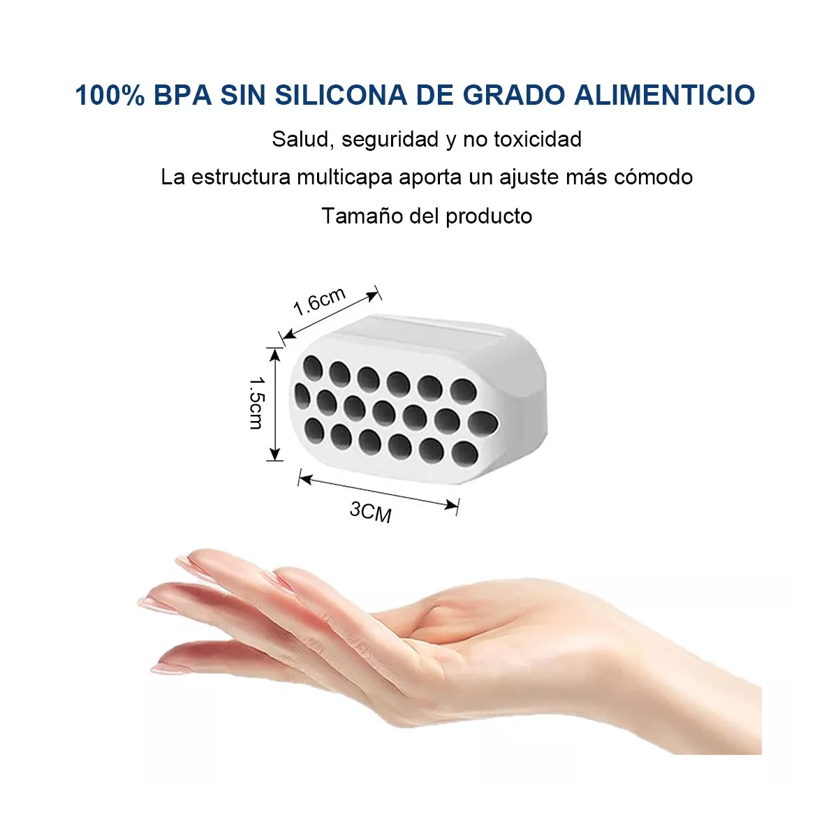 Foto 3 pulgar | Ejercitador Masticable de Mentón Eo Safe Imports ESI-16985 10 Piezas