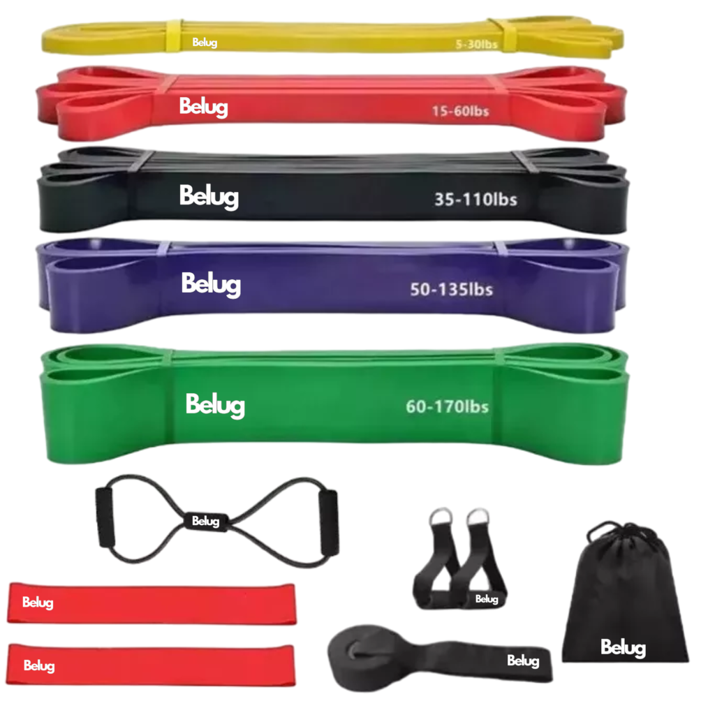 Bandas De Resistencia Belug Fitness En Casa Entrenamiento Tensión Multicolor