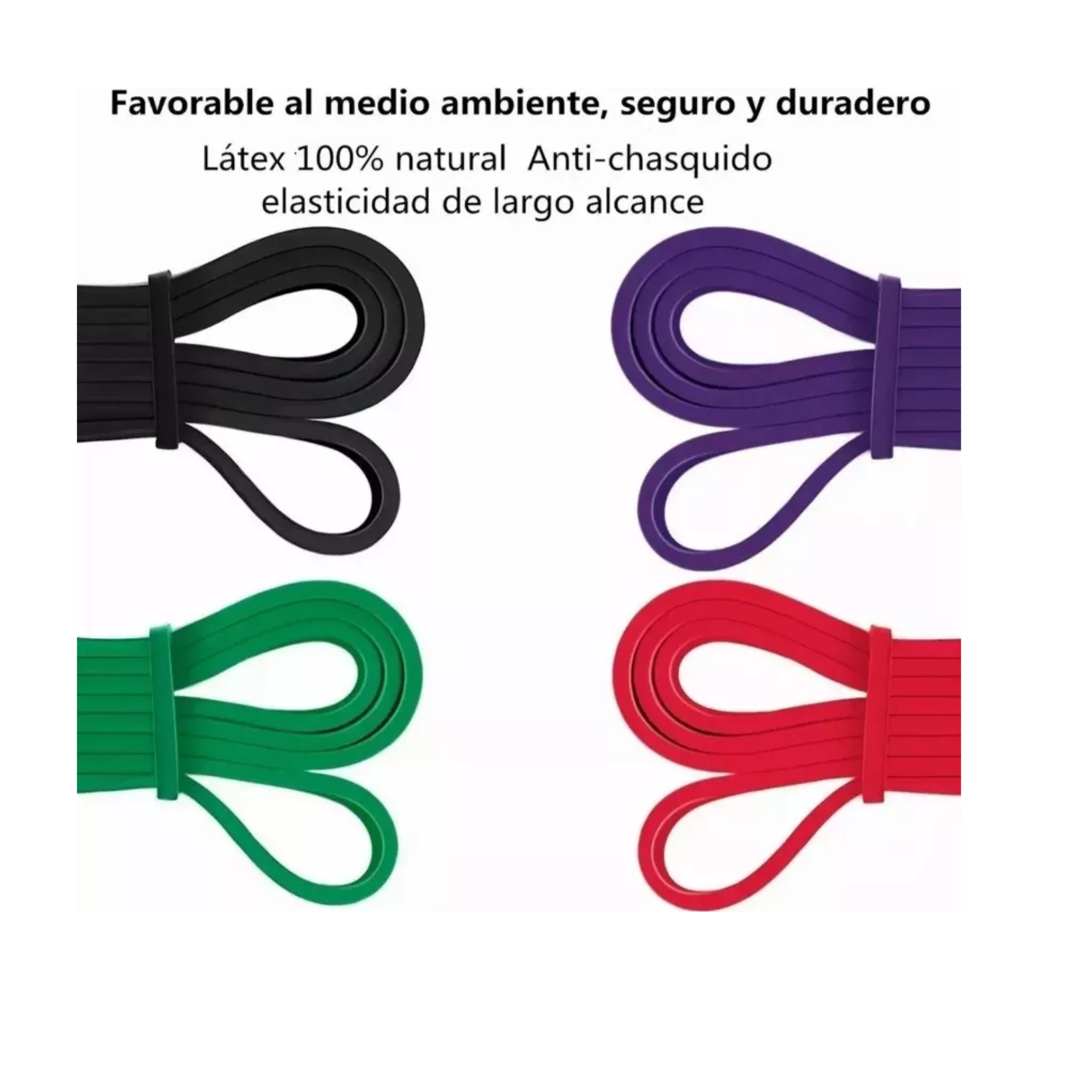 Foto 5 pulgar | Bandas De Resistencia Belug Fitness En Casa Entrenamiento Tensión Multicolor