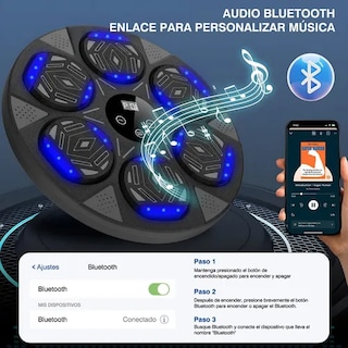 Foto 2 | Máquina De Boxeo De Música Electronico Bluetooth 2 Guantes