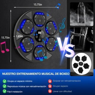 Foto 3 | Máquina De Boxeo De Música Electronico Bluetooth 2 Guantes