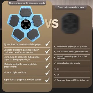 Foto 3 | Costal Boxeo Colgante Con Bluetooth Maquina De Box Música