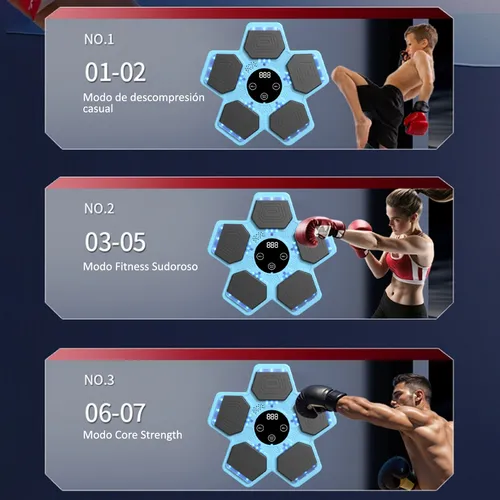 Foto 5 pulgar | Costal Boxeo Colgante Con Bluetooth Maquina De Box Música