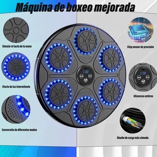 Foto 3 | Máquina De Boxeo Música Con Pantalla Digital Modo Ajustable