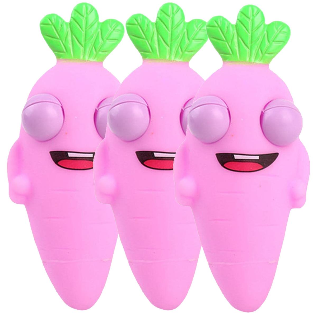 Foto 2 pulgar | Squishys Zanahoria Smilefun Mxpyc-003 3 Pieza Rosa